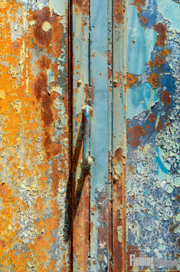 Colorful rusty door