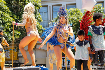 Performers at the 2018 Carnaval Parade in San Francisco, California