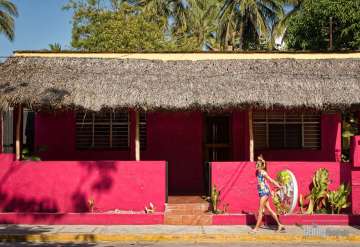 Girl Walking to the Beach