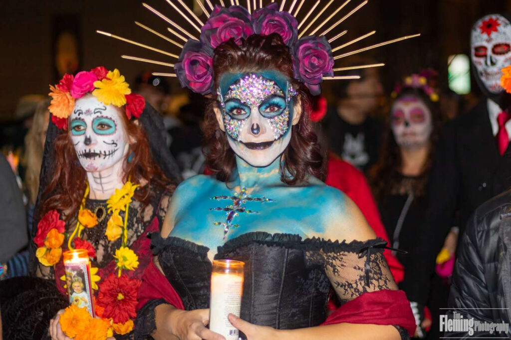 San Francisco, California, USA. 2nd November 2019. At the 37th annual procession to honor and remember the dead in the Mission District of San Francisco.