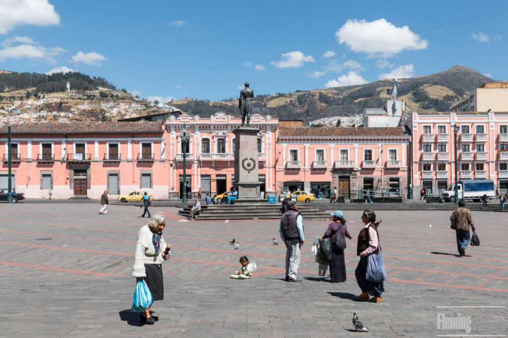 In Quito, the Plaza Santo Domingo is a popular meeting and shopping destination